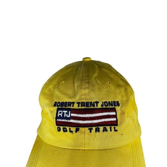 Robert Trent Jones Golf Trail Hat Cap Adjustable Vintage Yellow Golfing Cap Gift - Picture 2 of 5